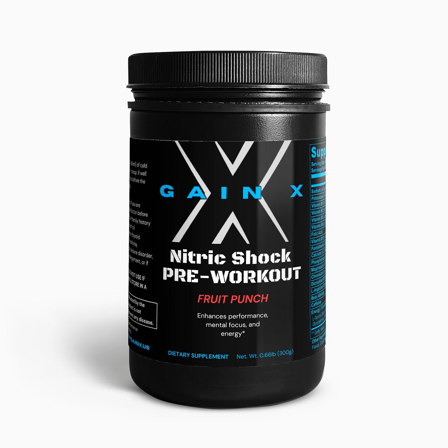 Nitric Shock Pre-Workout Powder (Fruit Punch)