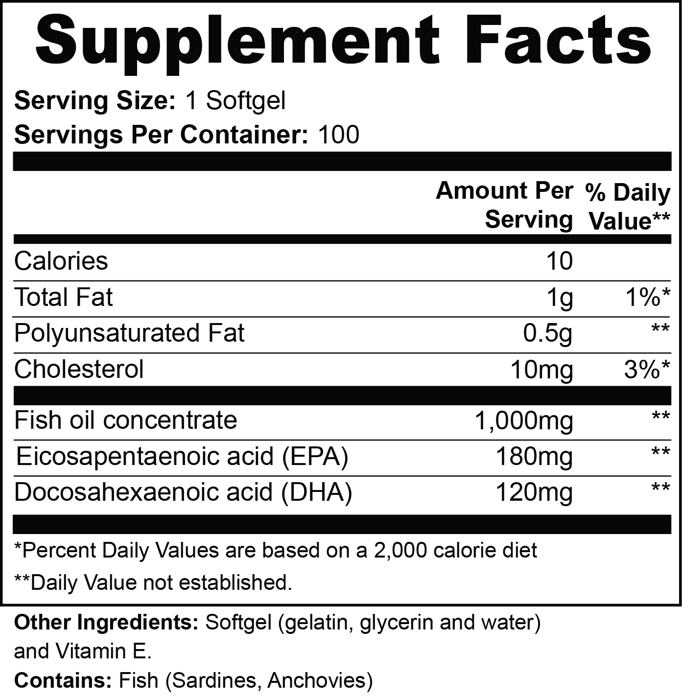 Omega-3 Fish Oil Capsules